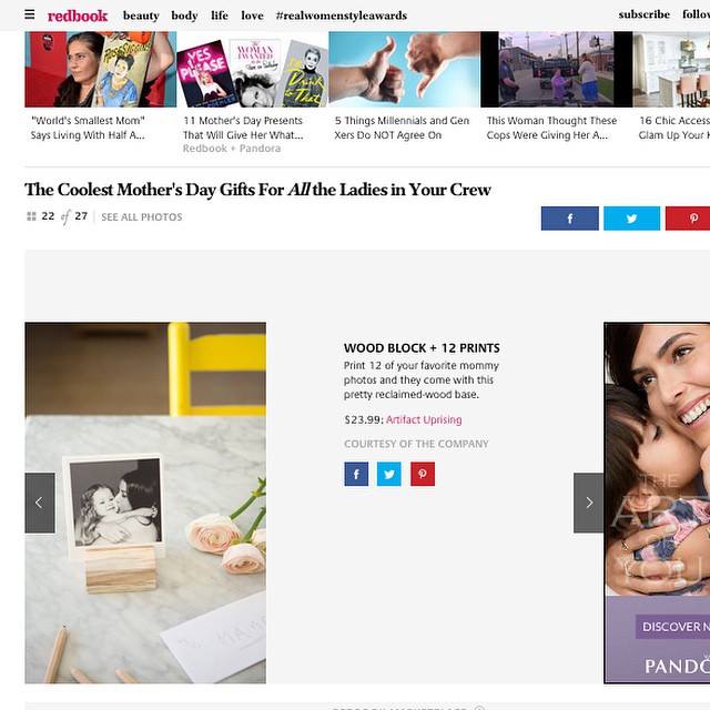 Redbook Magazine features Artifact Uprising for Mother's Day