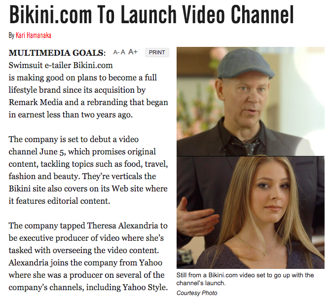 WWD announces Bikini.com's new video channel