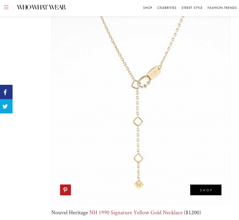 The most delicate personalized necklace from Nouvel Heritage on Who What Wear!