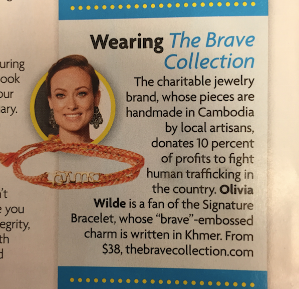 Olivia Wilde is a fan of The Brave Collection, just like us!