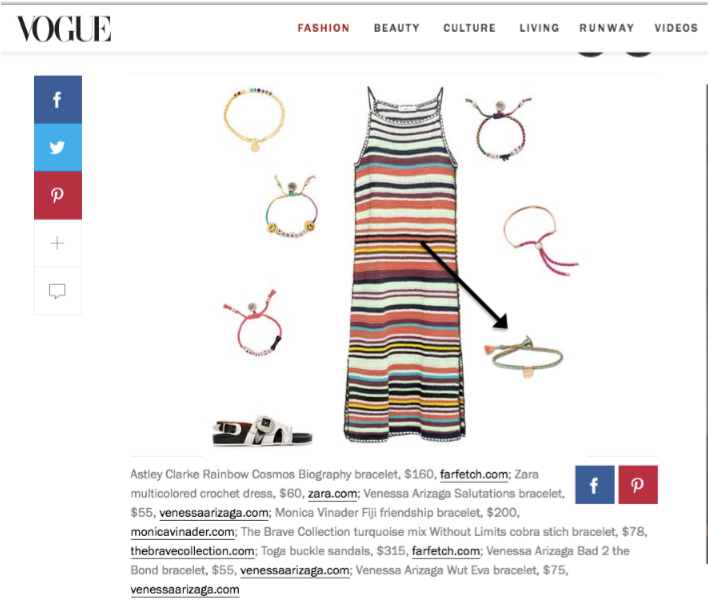 The Brave Collection featured in Vogue for Coachella.